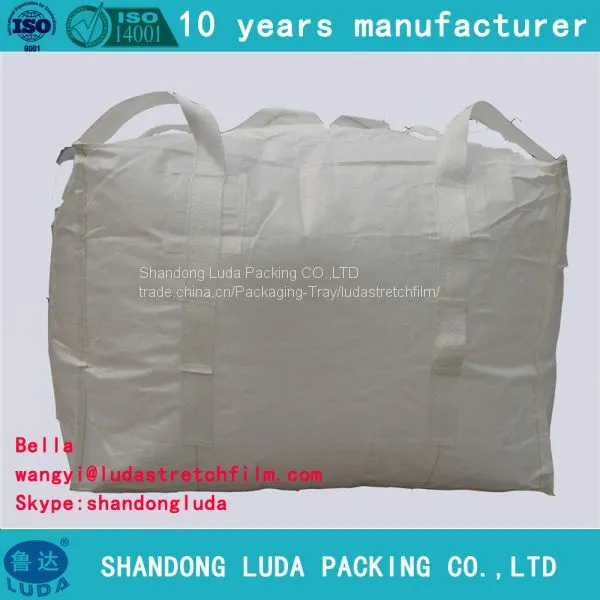 Ton Bag With Printing Skirt Top Bulk Bag Jumbo pp Woven Ton Bag