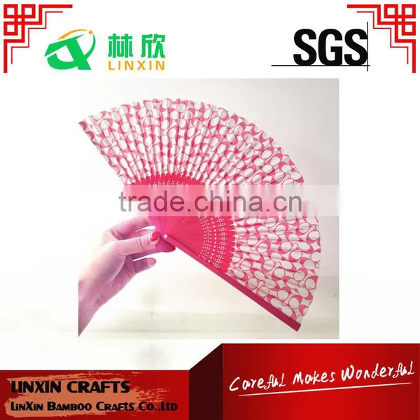 Bamboo Ribs Custom Logo Foldable Cheap Paper Hand Fan photo-2