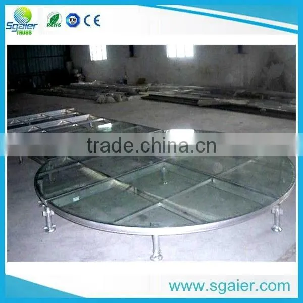 2016 Best Sale Circle Aluminum Glass Stage Transparent Stage photo-2