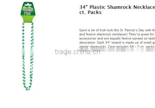 St.Patrick's Day Light-Up Plastic Shamrock Necklaces/Harts photo-2
