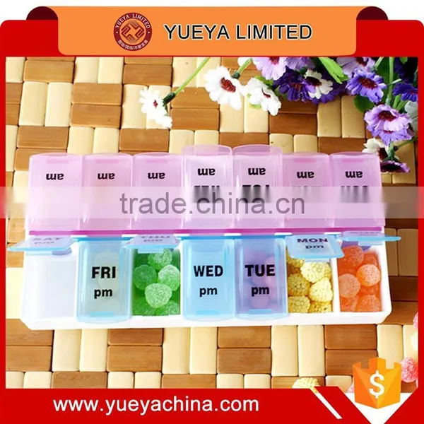 14 Cells Double Rows Medicine Box Case photo-3