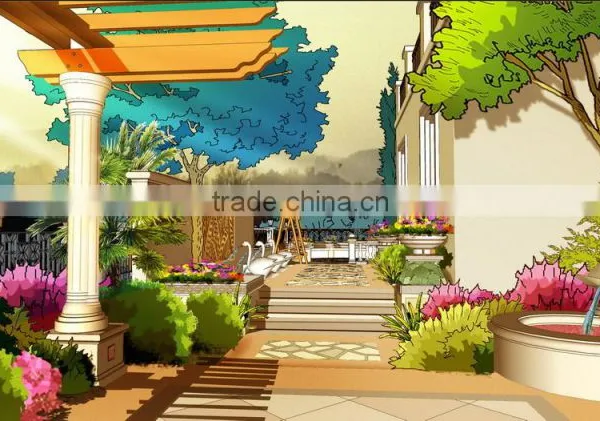 High Definition 3D Computerized Rendering For European Style Villa photo-5