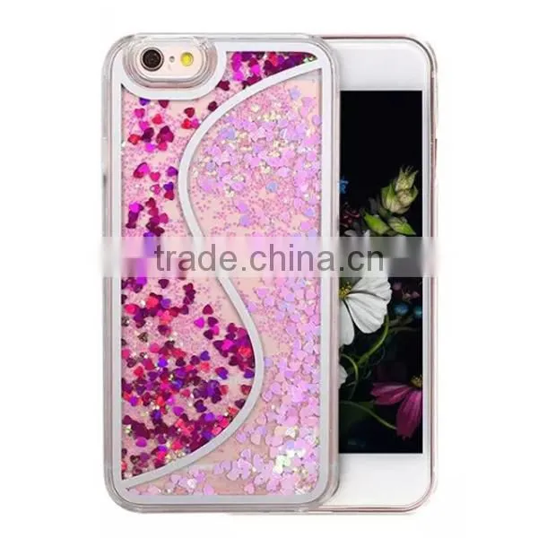 Bicolor Quicksand Glitter PC Material Phone Case For IPhone 6 6 Plus photo-5
