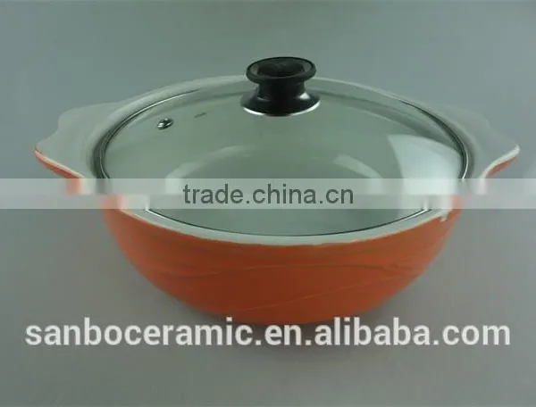 Ceramic Pots for Cooking Color Glazed With Glass Lid Cooking Pot Sets photo-5