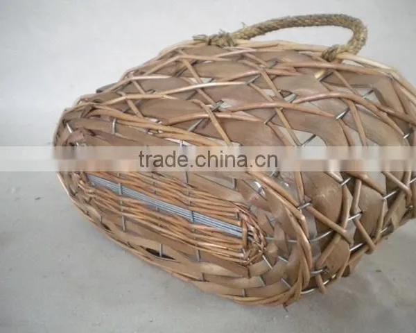 Hand Woven Straw Vintage Wicker Bags With Plastic Liner photo-4