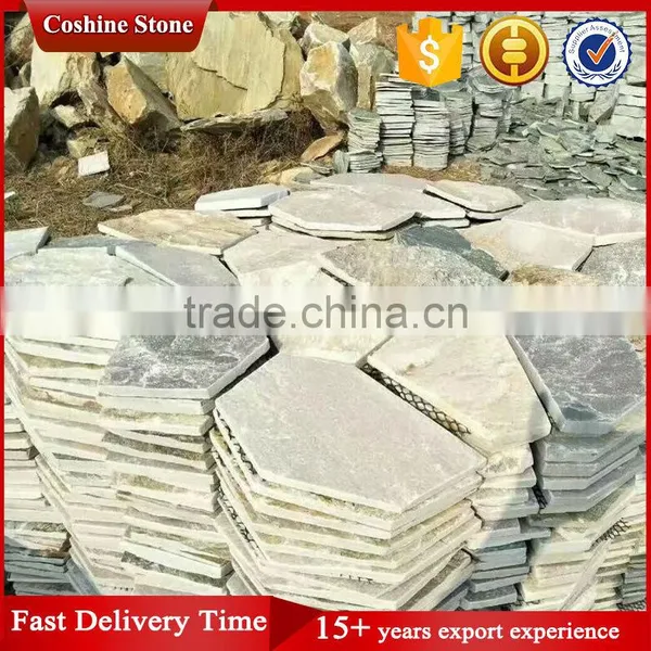 Cheap Irregular Slate Landscaping Stone Paving on Mesh photo-6