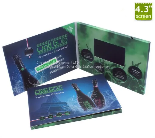 2016 Promotional Lcd Screen Video Brochure Greeting Card/video Book/video Booklet photo-2