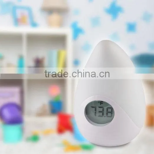 Nursery Safety Thermometer Night Light With Color Changing Light, LCD Display and Rechargeable Battery photo-5