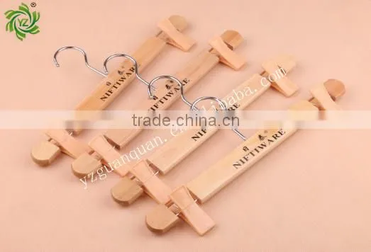 Trousers Hanger With Hooks Clamps for Plastic Pants Wooden Hanger photo-2