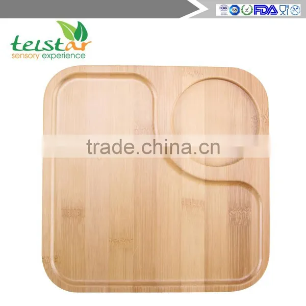 Manufacturer Direct Selling Foreign Trade Export of High Quality Bamboo Tea Snack Dish Square Green Bamboo Plates photo-3