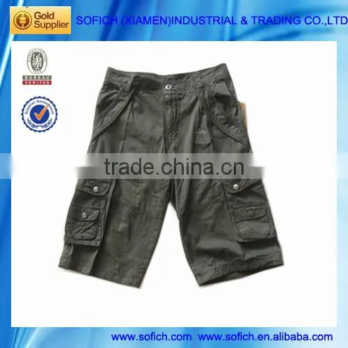 W1310 Garment Stock Mens Cheap Cotton Shorts