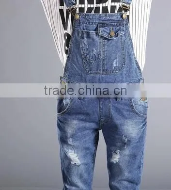 The New Spring and Summer Jumpsuits Han Edition Students Loose Denim Overalls/ Suspender Trousers/trousers With Braces photo-4