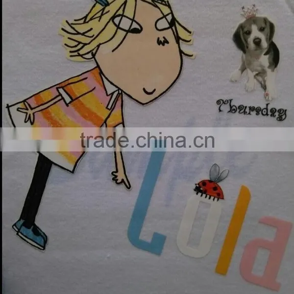 China Cheap Custom Cute Heat Transfer Paper Label for T-shirt photo-6