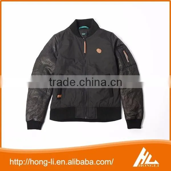 Fashion Nylon Men Casual High Quality Zipper Pockets Plain Bomber Jacket photo-5