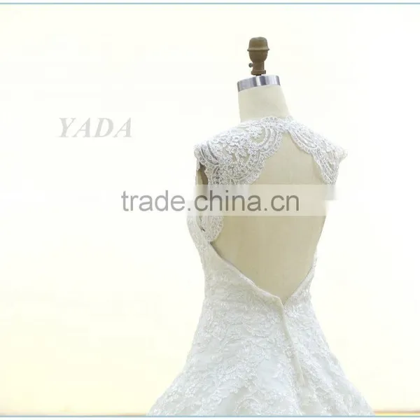 Backless Embroidery Lace Sweetheart Wedding Dress Bridal photo-4