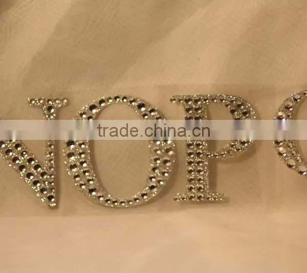 3D Glitter Crystal Stone Letters Laptop Stickers photo-3