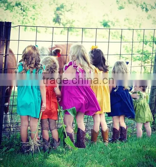 Bulk Wholesale Clothing Custom Colors 2017 Baby Girl Party Dress Children Frocks Designs photo-3