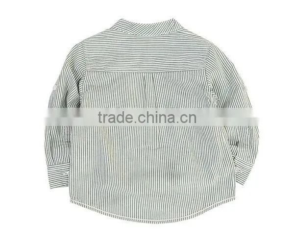 Good Quality Kids Clothing Wholesale Cheap Little Boy Long Sleeve Striped Dress Shirt photo-5