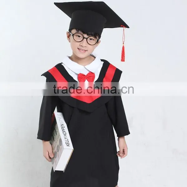 Custom Kids Preschool Graduation Gowns / Nice Boys Wearing Girls School Uniform for Kindergarten photo-2