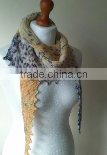 Unique Hand Knit Scarf - Knit Scarf - Hand Knit - Spring Scarf - Modern Scarf - Asymmetric Scarf photo-5
