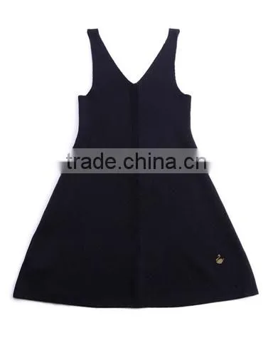 Cheap Wholesale Long Woolen Handmade Children Sweater Vest Dresses Designs for Girl photo-5