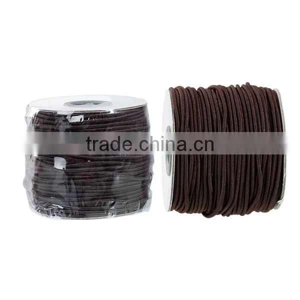 Polyamide Nylon Jewelry Thread Cord For Buddha/Mala/Prayer Beads Dark Coffee Elastic 2mm photo-3