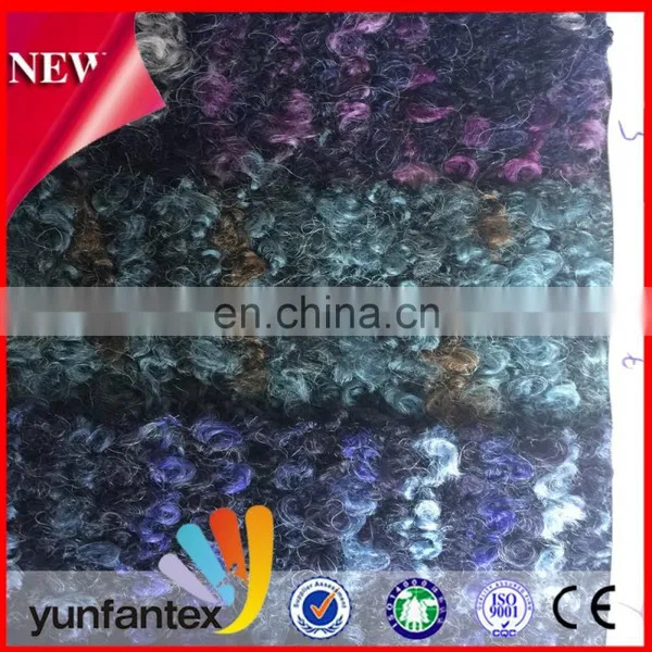 The Woolen Fabric for Woolen Coat 2016 Most Fashion The Fancy Yarn With Mohair Ring Fancy Yarn, Rayon Satin Band ;garment Custom photo-4