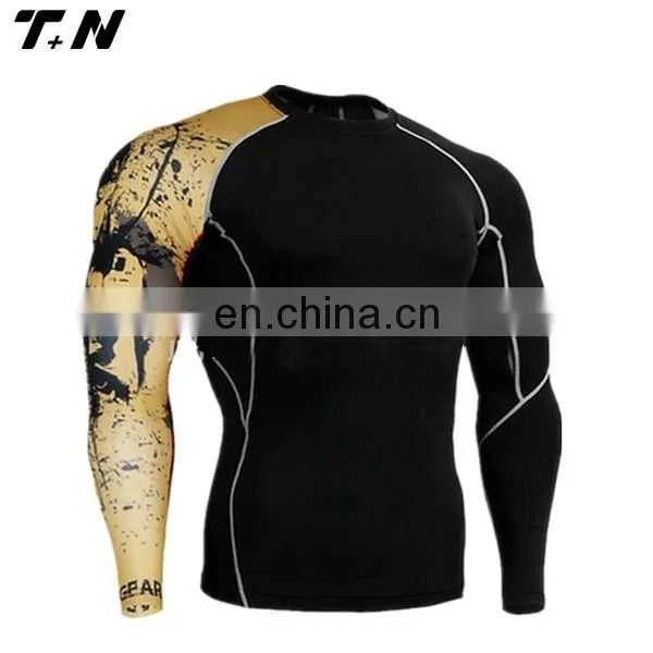 Custom Printed Lycra Compression Mma Bjj Rash Guard Rashguard photo-5
