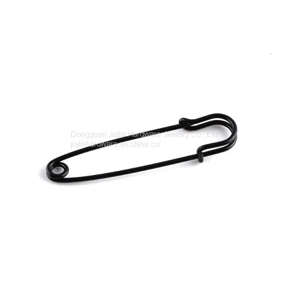 Black Painted Big Garment Brooch Safety Pin 3 Inch Length photo-3