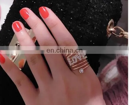 Women Stainless Steel Wholesale American Diamond Jewellery Gold Filled Rings With Luxury Jewelry photo-5