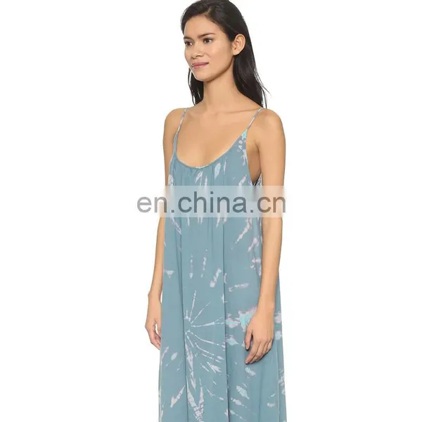 Latest Tie Dye Ladies Western Long Maxi Dress photo-2