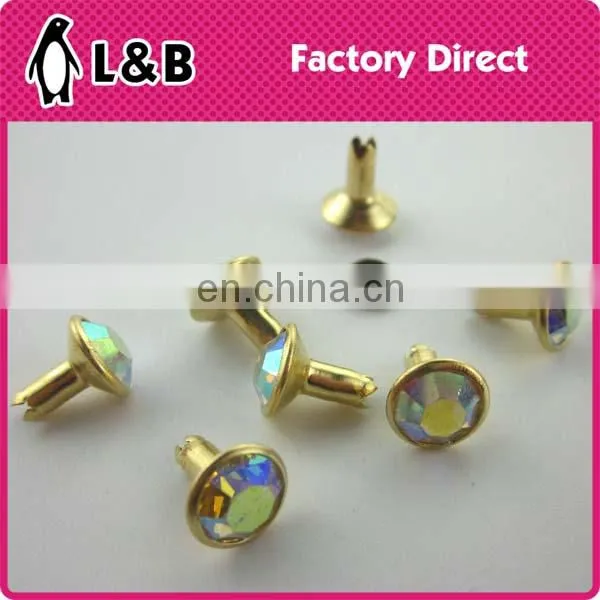 Fashion Custom Garment Decrative Jeans Rivet With Rhinestone photo-3