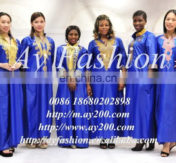 Hot Sale African Bazin Clothes Plus Size Maxi Dresses for Women photo-5