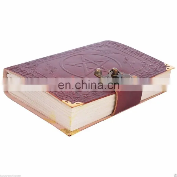 Vintage Leather Journal Notebook Star Design LEATHER Diary Note book 7x5'' Sara