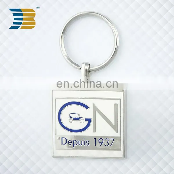 Square Shape Hard Enamel Custom Metal Car Keychain photo-2