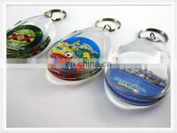 Hat Shape Custom Logo Card Inserted Acrylic Keychain photo-4