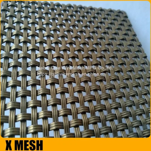 Flat-Wire Decorative Mesh Fandango Antique Brass Plated 24