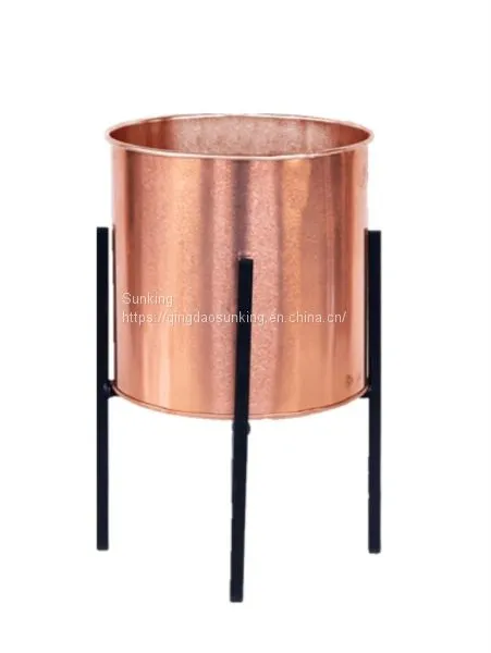 Metal Flower Stand With Flower Pot photo-2