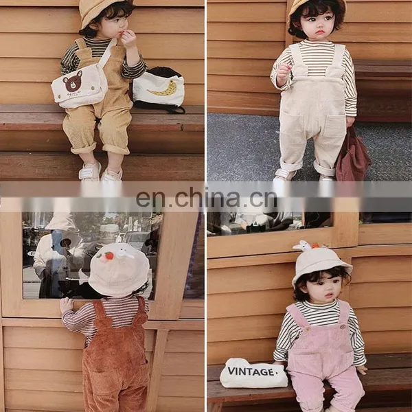 3909 Quickly Delivery Supplier Baby Clothes Kids Wear Girls Pants Overalls photo-2