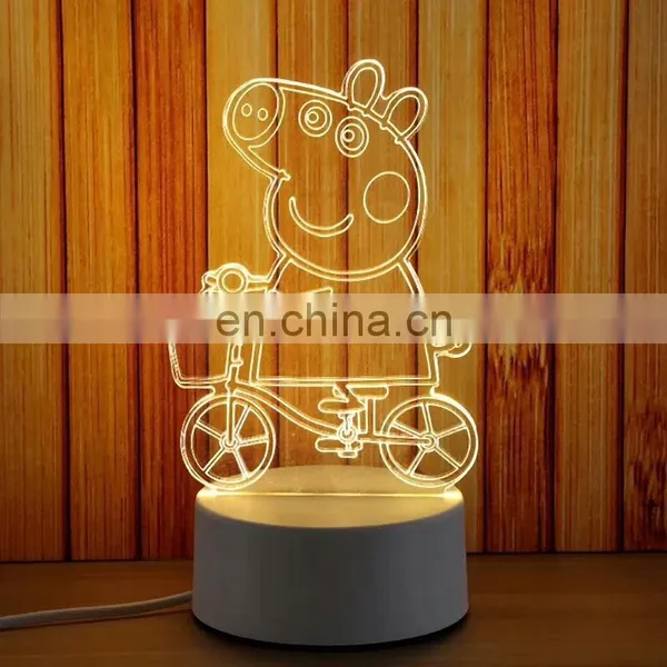 USB and Battery Color Changing 3d Animal Led Acrylic Night Light photo-2