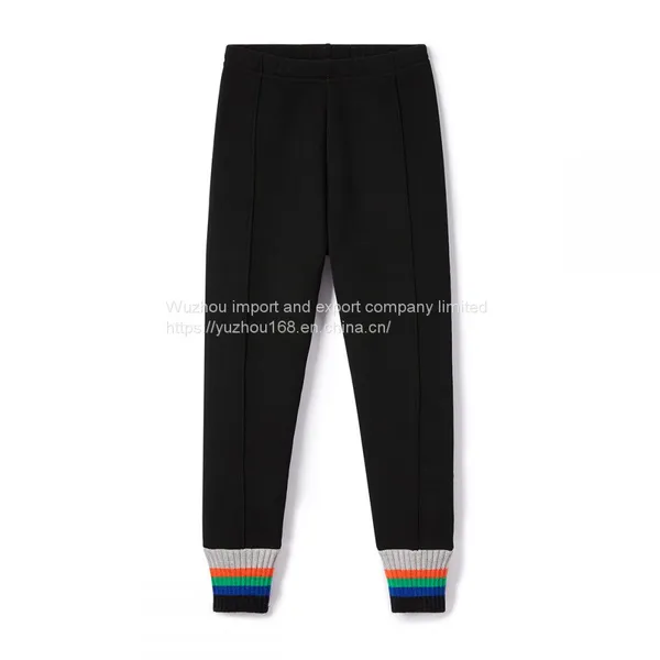 Girls' Leggings Winter 2021 New Big Kids Rainbow Double Sided Fleece Pants for Kids photo-2