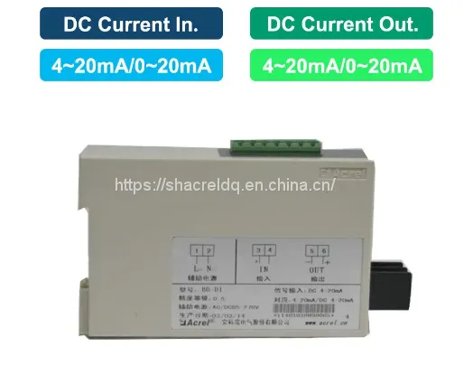 Acrel Product DC Current Transducer BD-DI (1-phase 2-wire) Input: 4~20mA/0~20mA DC Output: 4~20mA/0~20mA DC or 0~5V/0~10V DC photo-3
