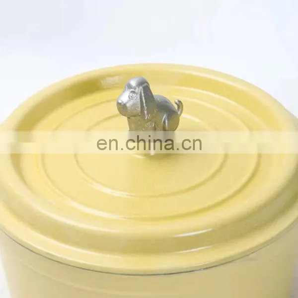 Small Animal Handle China Color Enamel Coated Cast Iron Cooking Pot photo-4