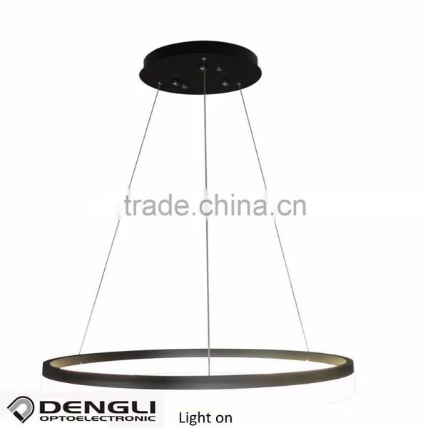 Luxury Circle Ring Led Pendant Light for Lobby Hotel Restaurant photo-4