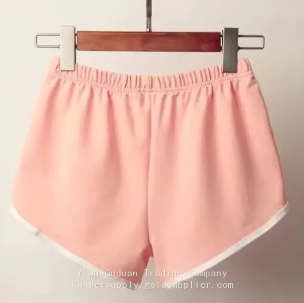 Casual Women's Mid Waist Fleece Shorts From Bangladesh Breathable Quick Dry With Lace Bow Decorations Waterproof Pattern Design photo-2
