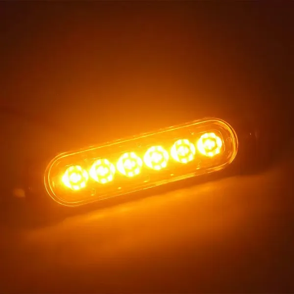 6SMD LED Surface Mount Amber Red White LED Clearance Markers Bullet Lights Side Lights Trailer Warning Light photo-2