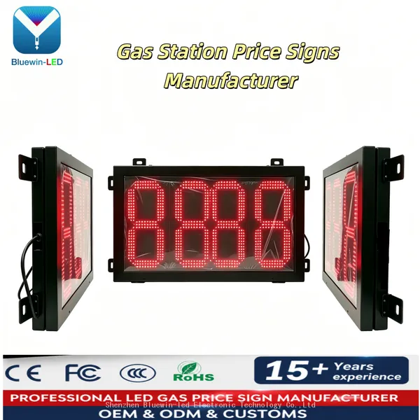Hersteller 7-Segment-LED-Anzeige-Fernsteuerung LED-Digitale Spritpreisschild für Tankstellen, Spritpreisanzeige 6~64 Zoll