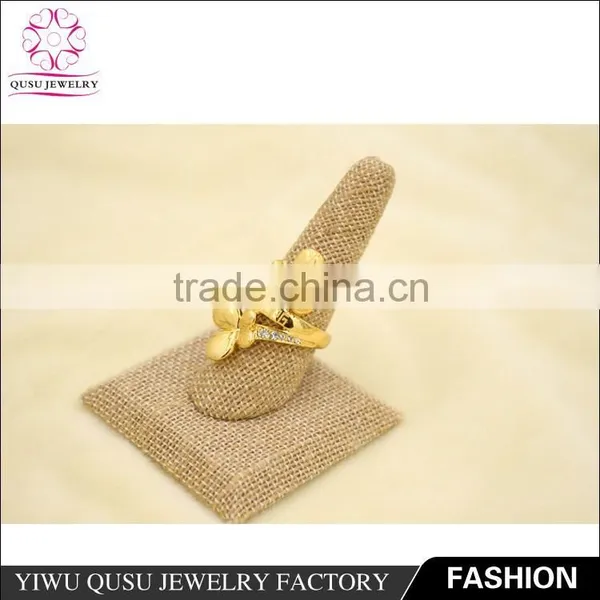 2015 Yiwu New Products Gold Plated Ring With Two Engrave Pattern Butterfly Shape photo-2