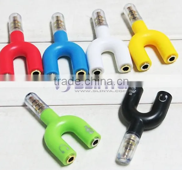 Y Splitter Adapter Cable Male 3.5mm to 2 Female 3.5mm Socket Earphone Extension Cable photo-3