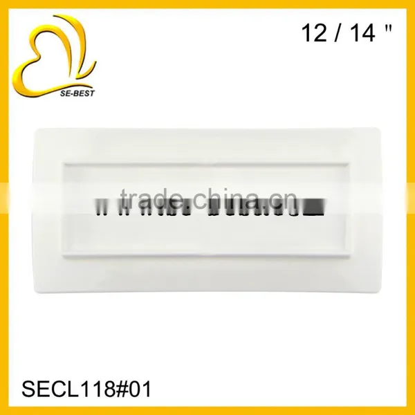 12/14" PURE WHITE PLATE; RECTANGLE PLATE photo-2